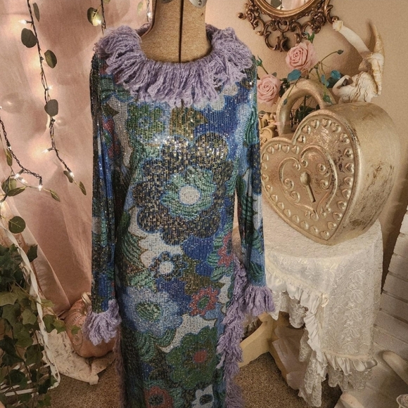 Celia B Dresses & Skirts - ♡ ️rare celia b whimsical fringe sequin dress ♡